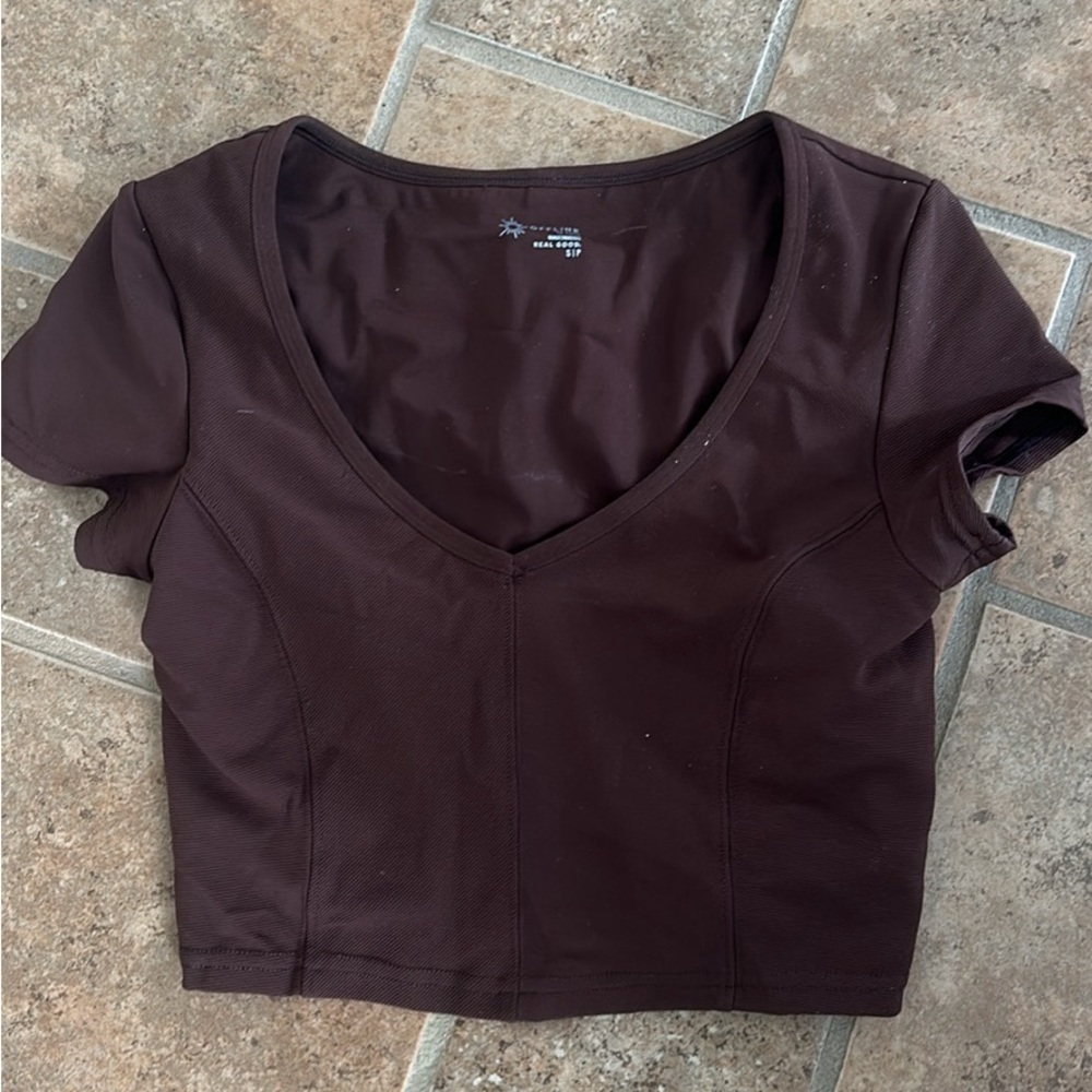 Brown crop top